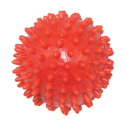 Rolloverforpaws Spiky Rubber Dog Chew Toy - 2.5 inch Durable, Soft, and Safe for Teeth & Gums with extra bounce | Interactive Fetch & Play Ball for Small, Medium & Large Dogs