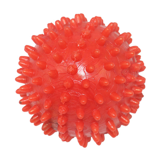 Rolloverforpaws Spiky Rubber Dog Chew Toy - 2.5 inch Durable, Soft, and Safe for Teeth & Gums with extra bounce | Interactive Fetch & Play Ball for Small, Medium & Large Dogs