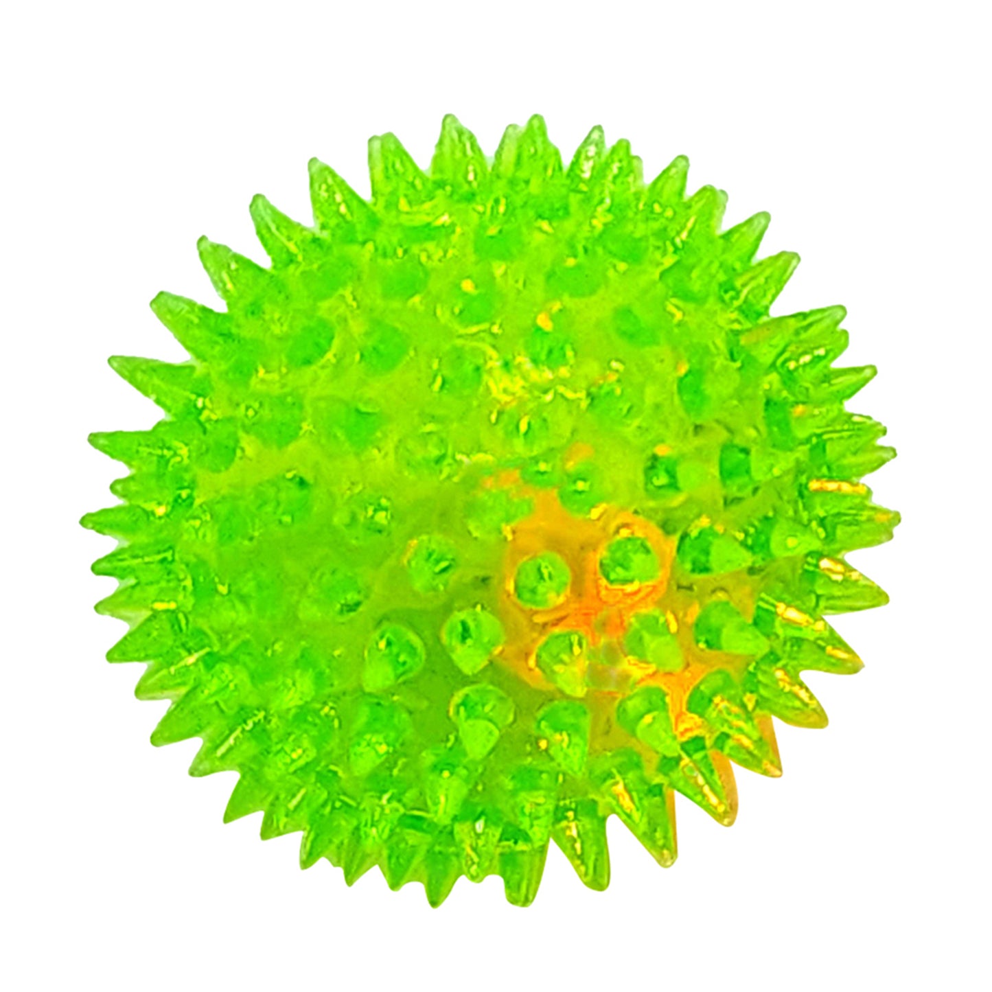 Rolloverforpaws Rubber Led Spiked Ball Dog Chew Toy, Assorted- 2.5 inch Durable, Soft, and Safe for Teeth & Gums with extra bounce | Interactive Fetch & Play Ball for Small, Medium & Large Dogs | Assorted Color