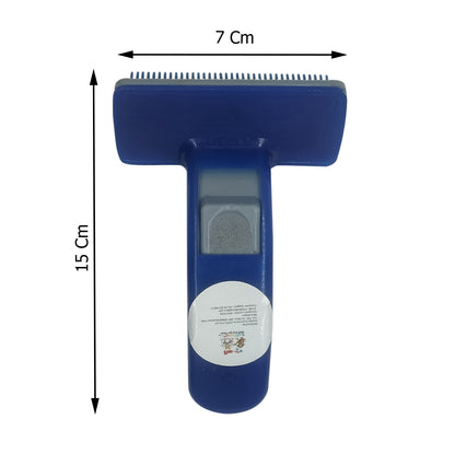 Self-Cleaning Slicker Brush for Dogs & Cats – Push Button Pet Grooming Brush for Long & Short Hair | Anti-Slip Handle, Tangle Remover & Deshedding Comb | Fur Release Brush for Easy Cleaning