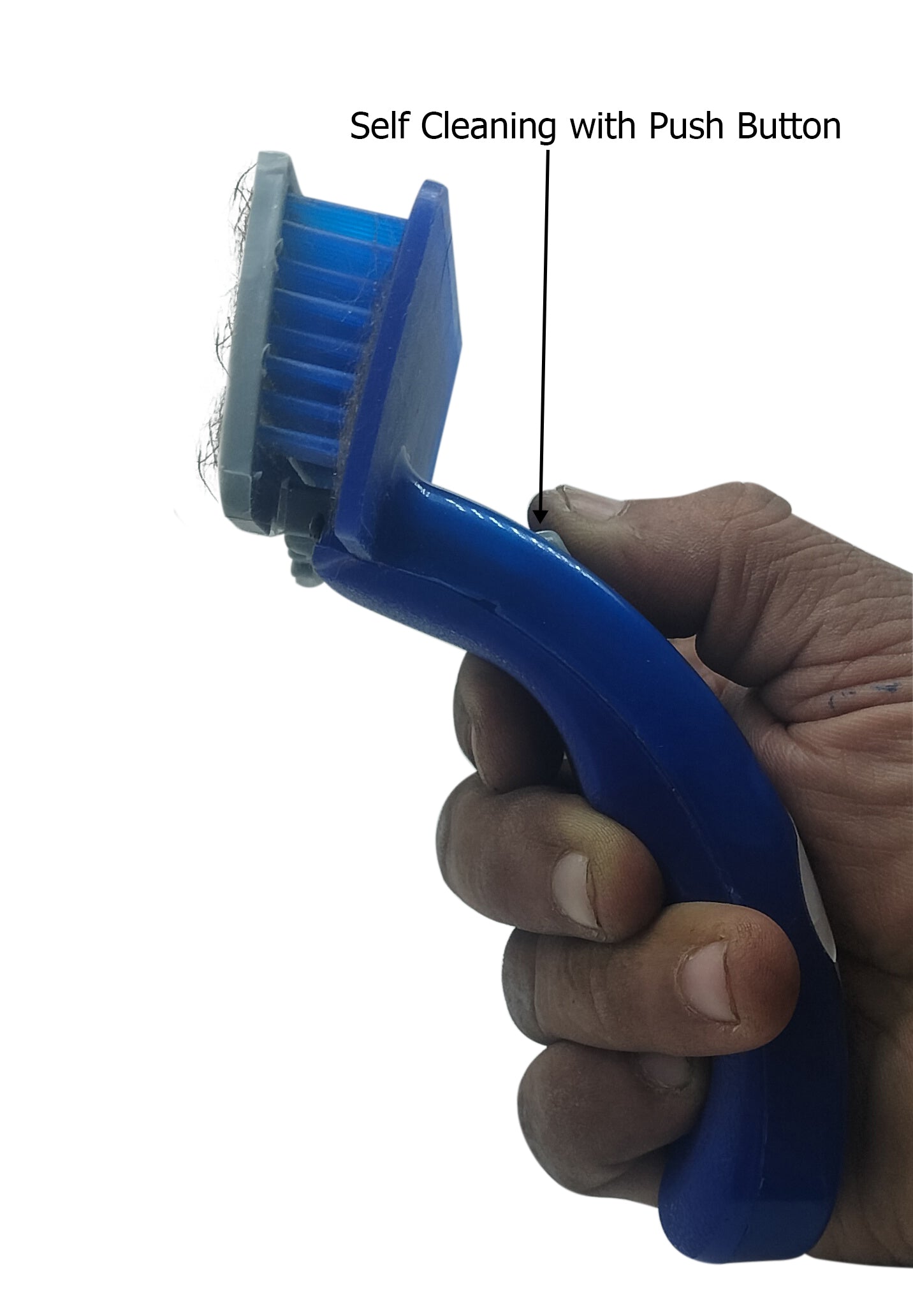 Self-Cleaning Slicker Brush for Dogs & Cats – Push Button Pet Grooming Brush for Long & Short Hair | Anti-Slip Handle, Tangle Remover & Deshedding Comb | Fur Release Brush for Easy Cleaning