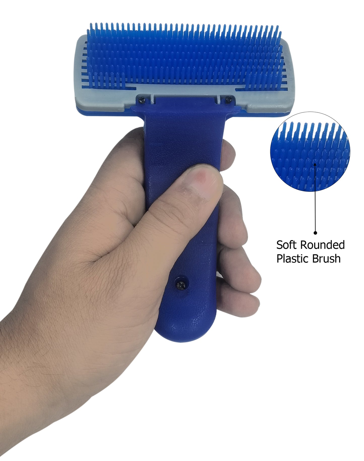 Self-Cleaning Slicker Brush for Dogs & Cats – Push Button Pet Grooming Brush for Long & Short Hair | Anti-Slip Handle, Tangle Remover & Deshedding Comb | Fur Release Brush for Easy Cleaning