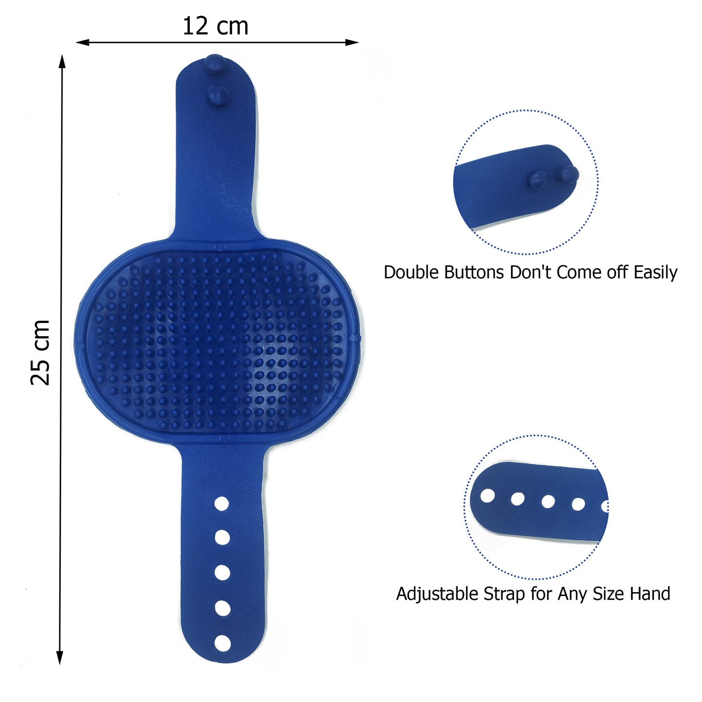 Dog Bathing Glove Scrubber for Pets – Adjustable Soft Silicone Grooming Brush for Dogs & Cats | Massaging Bath Mitt with Anti-Slip Design | Ideal for Hair Removal & Deep Cleaning During Bath