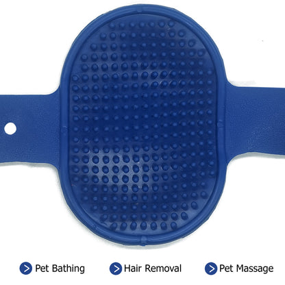 Dog Bathing Glove Scrubber for Pets – Adjustable Soft Silicone Grooming Brush for Dogs & Cats | Massaging Bath Mitt with Anti-Slip Design | Ideal for Hair Removal & Deep Cleaning During Bath