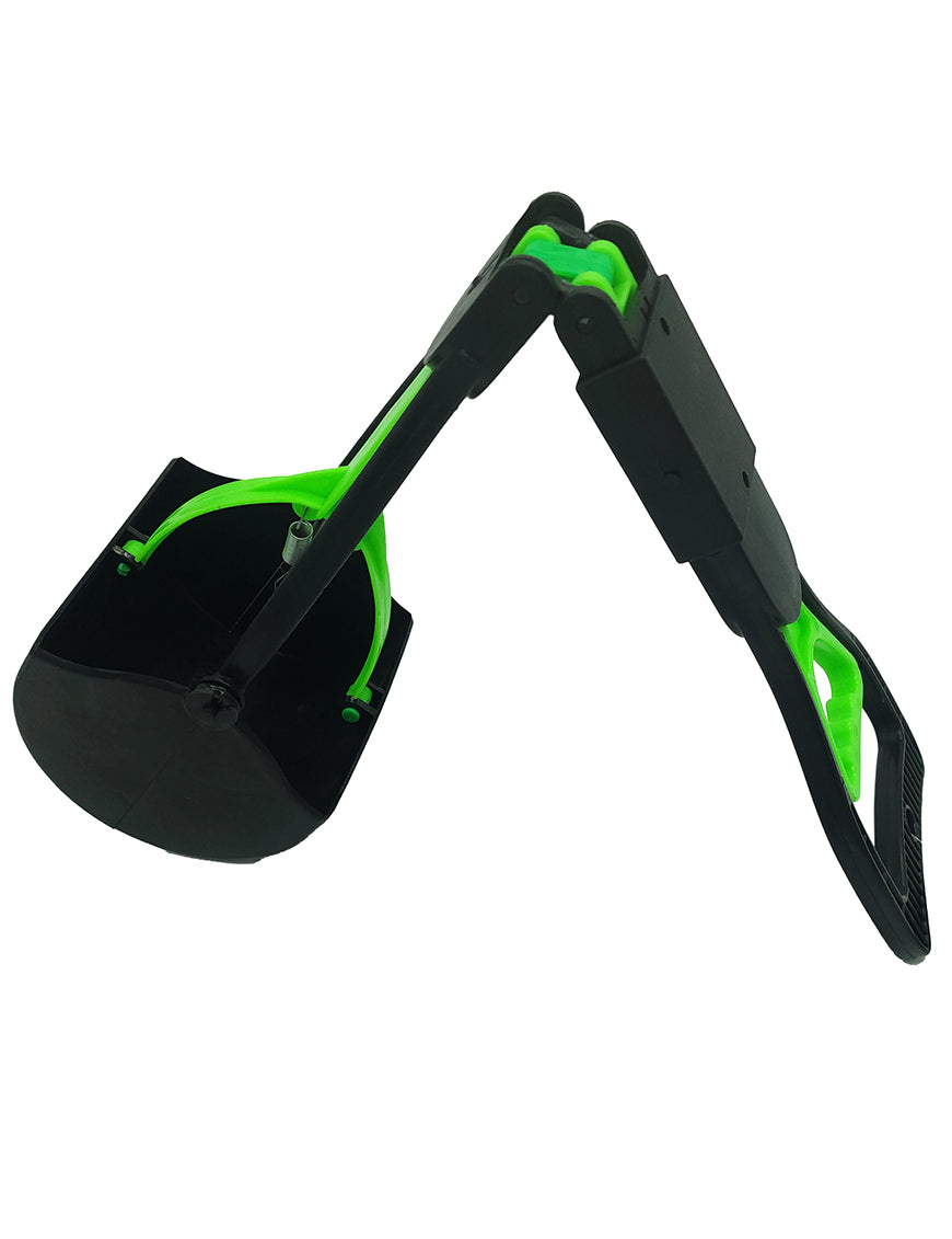 Rolloverforpaws Dog Poop Scooper Folding , Pet Waste Potty Picker | Black & Green | Big Size