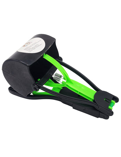 Rolloverforpaws Dog Poop Scooper Folding , Pet Waste Potty Picker | Black & Green | Big Size