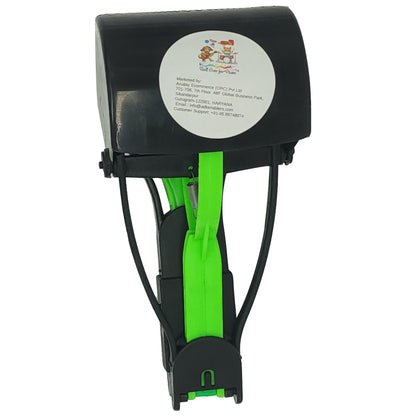 Rolloverforpaws Dog Poop Scooper Folding , Pet Waste Potty Picker | Black & Green | Big Size